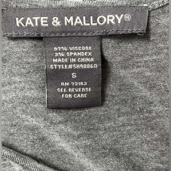 Kate and Mallory Knit Scoop Neck Fringed Hem Dress Grey - Picture 10 of 15